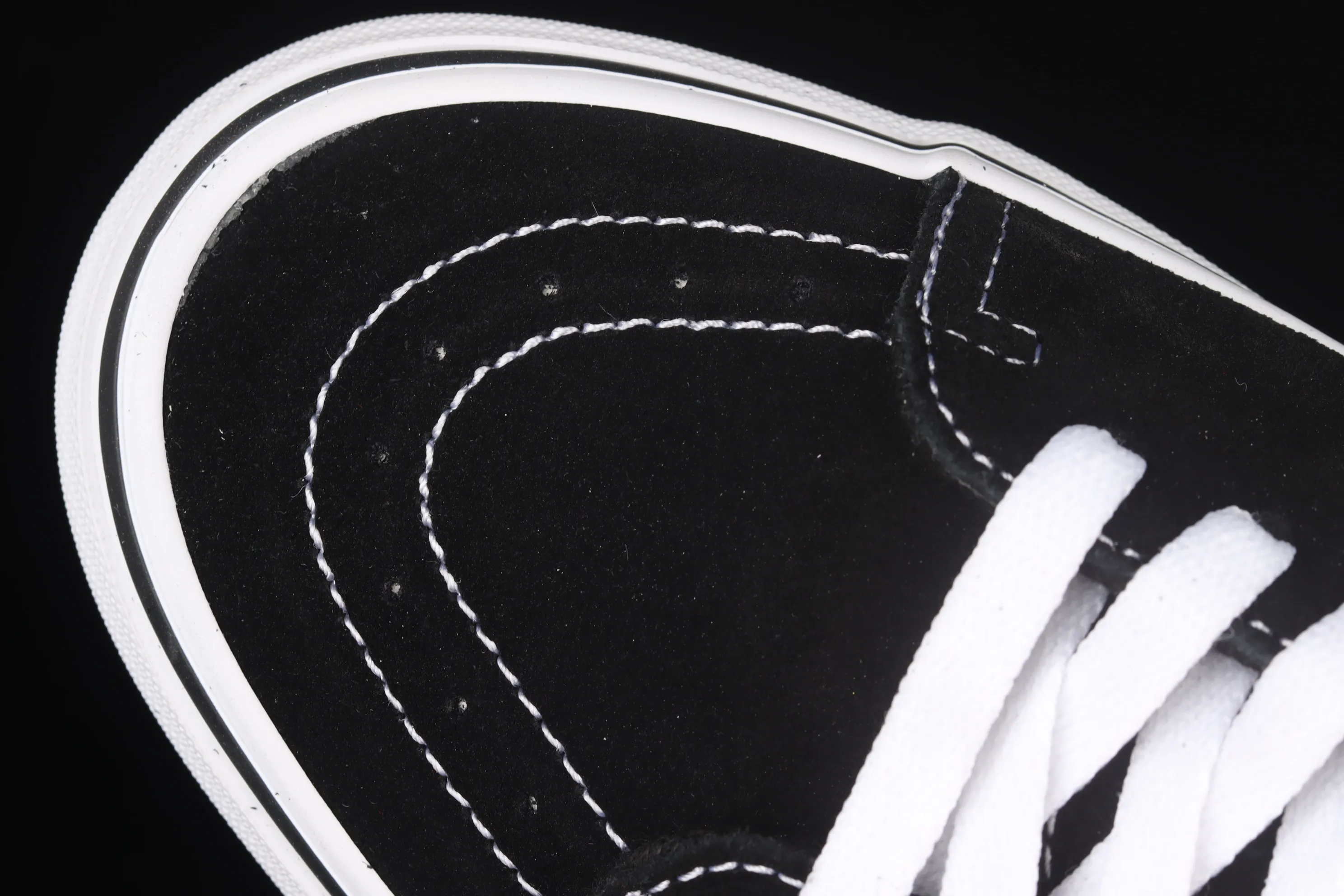 All categories Vans Vans series Vans Mid Vans Kate SK8-Mid black and white suede professional skateboard shoes commemorating legendary skater superstar Jeff Grosso VN0A5FCG625